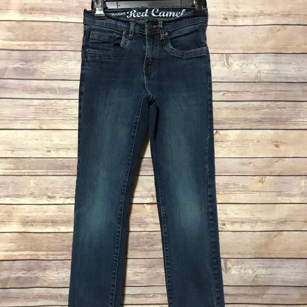 Girls Red Camel Jeans Size 10 Adjustable waist